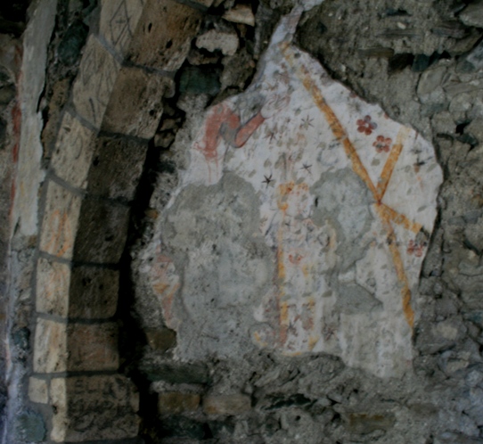 chapelle du ch�teau de Cly, fresques, photo personnelle 